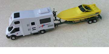 Toy Motorhome and trailer