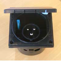 230 volt inlet - black