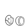 Wardrobe Rail End Support - Pair