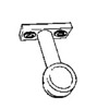 Wardrobe rail centre fixing (pair)