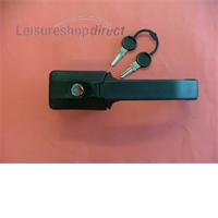 Vertical door handle with lock