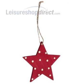 Christmas Retrospot Star - Wood