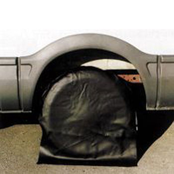 Stationary caravan wheel cover
