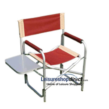 Royal Directors Chair with Side Table - Red