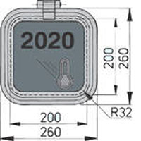 Libero hatch 20x20cm, vetus, accessories