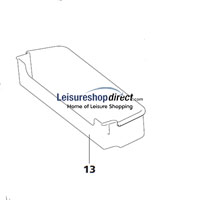 Shallow Door Bin for the Thetford N110/N112 - Blue