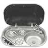 3-Burner Build-In Combi Unit and Glass Lid with Tap