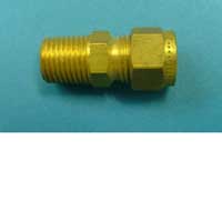 Straight connector 1/4" copper to 1/4" male taper