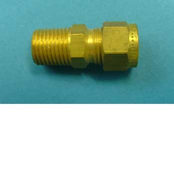 Straight connector 1/4" copper to 1/4" male taper