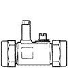 15mm compression ball valve with test point, brass