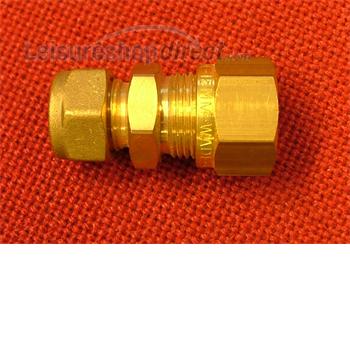 Reducing straight coupler 5/16" x 1/4" compression