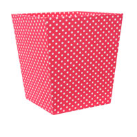 Babyface Red Spotty Fabric Covered Bin