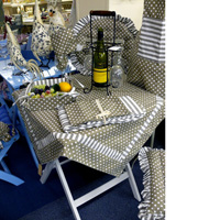 Table Cloth- Brown With Polka Dots- 90cm x 90cm