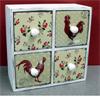 Cockerel Chest With 4 Ceramic Draws