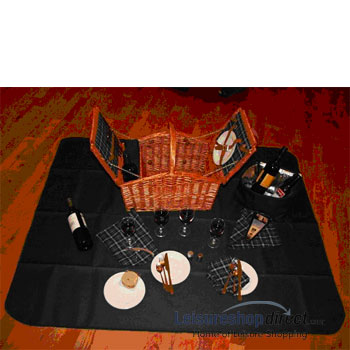 4 Person Wicker Picnic Hamper