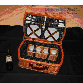 4 Person Wicker Picnic Hamper C48