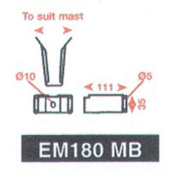 Echomax Mount Bracket Mast - EM180