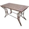 Aged Ceramic Blue And White Rectangle Table
