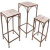 Aged Ceramic Blue And White Plant Tables