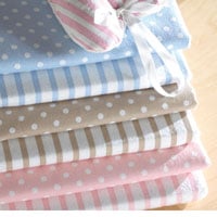 Helena Springfield Cambridge Blue Striped Double Fitted Sheet