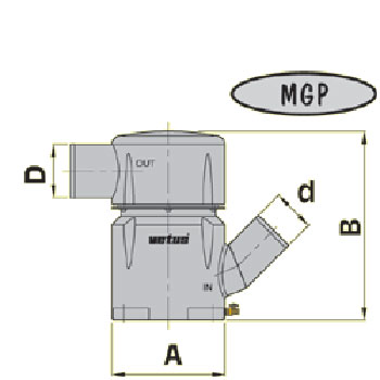Vetus lastic Waterlock type MGP, inlet 127mm