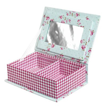 Jewellery Box- Reg Gingham and Rose
