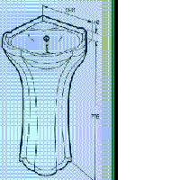Pedestal  K864, water, sinks and showers, plastic sinks
