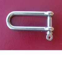 Long ‘D’ shackle 10mm Stainless steel, budget rigging equipment