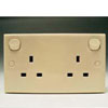 Two Gang Socket Beige 