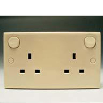 Two Gang Socket Beige