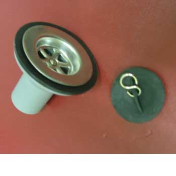 Sink waste with straight oulet for 28mm waste