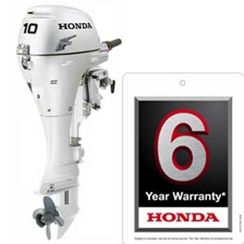 Honda Outboard BF10 LHSE Long Shaft, Electric start, Tiller controls