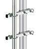 Jockey wheel clamp with wingnuts for TV mast