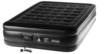 Vango High-Rise Flocked Airbed with Built-In Pump