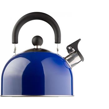 Blue Stainless Steel Whistling Kettle 1.5 Litre 
