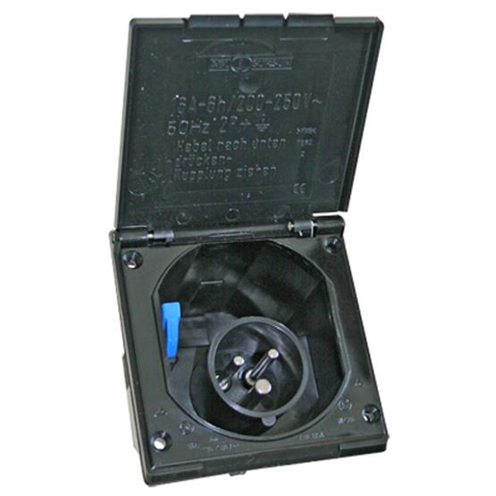 Fawo 240v mains flush hook-up inlet (black) image 2