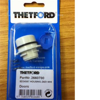 Lock barrel casing for Thetford Service doors 3,4 & 5 - White