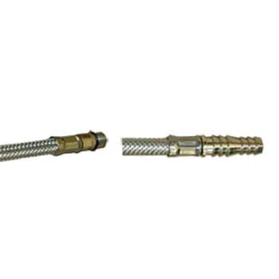 300MM Flexi tap hose ribbed , WITH BARBED END