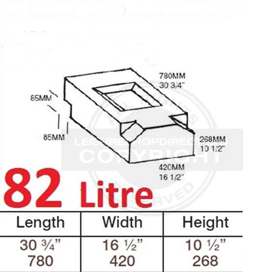 82 Litre Aqua Tank For Water Or Waste (Threaded Hatch)