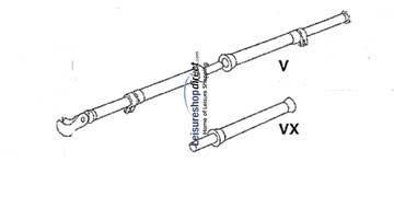 IXL - V-pole incl. VX G 19-22 for Ventura Standard Awnings