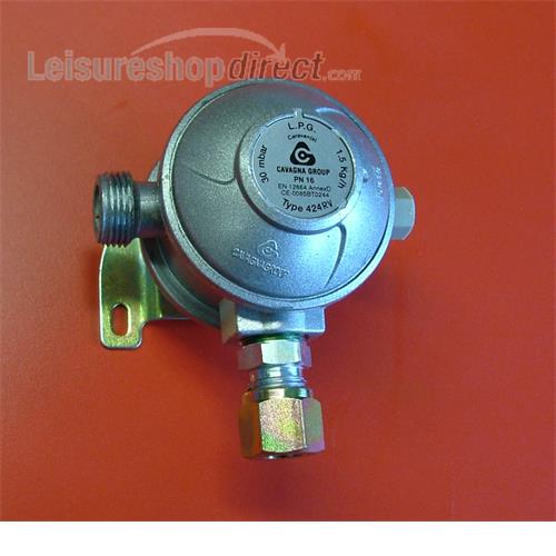 Cavagna 10mm Right Angle 30 mbar Gas Regulator for 10mm pipe