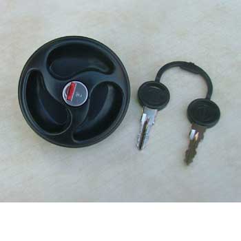 Water filler cap with 2 keys, black