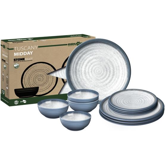 Brunner Midday Tuscany 12-Piece Melamine Dinner Set