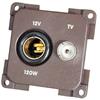 CBE 12V + TV Socket, Brown