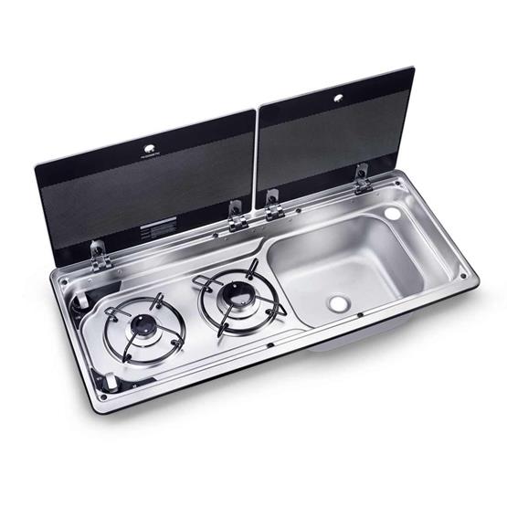 Dometic CRX50 Fridge, 9722 Hob/Sink Unit and Tap Bundle (Sink on Right) image 3