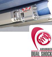 Fiamma's Dual Shock Absorber really protects your awning and your vehicle.