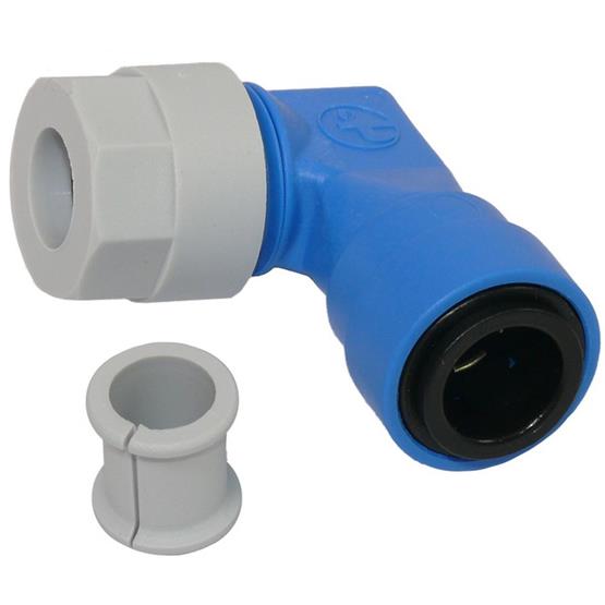 Elbow Fitting for Truma Boilers- 12mm (Blue)