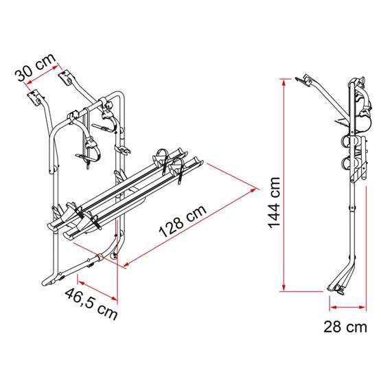 Fiamma F45S Awning, Fixing Bracket, Bike Carrier Bundle for VW T6 LWB Vans image 3