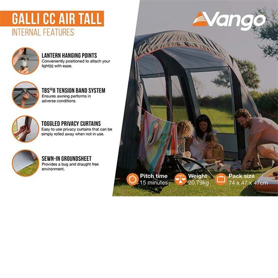 Vango Galli CC (Closed Canopy) Air Driveaway Awning