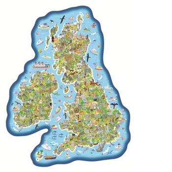 Gibsons - Jigmap Great Britain ~~~ Ireland - 150 Pieces Jigsaw Puzzle